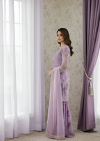 Pehnawa Fashion Printed shirt organza Women 3pcs