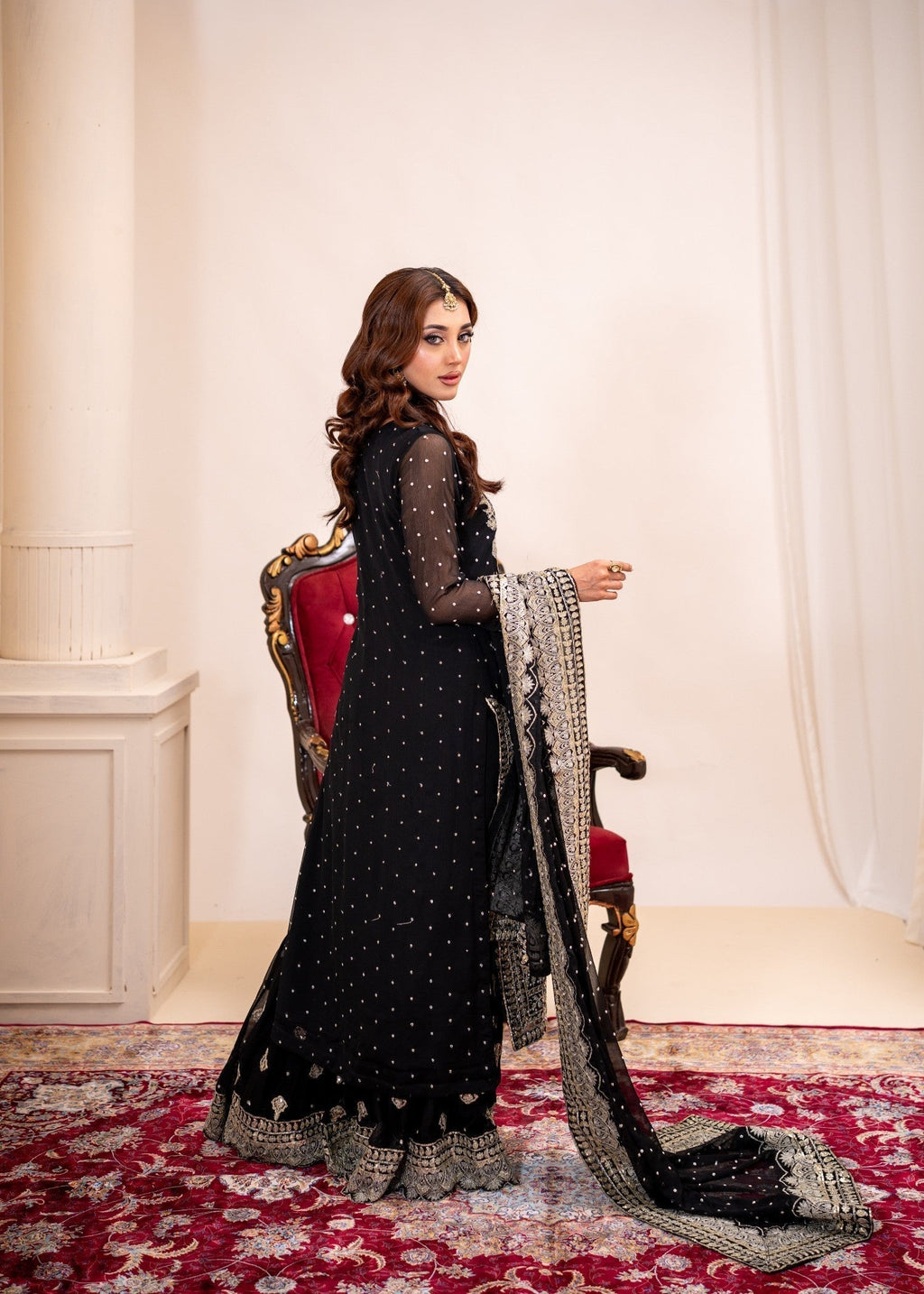 Alyssa Black gharara suit ALL404 Women 3pcs