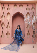 Shehroz Fashion BLUE ORCHID LAWN EMBROIDERY SUIT Women 3pcs