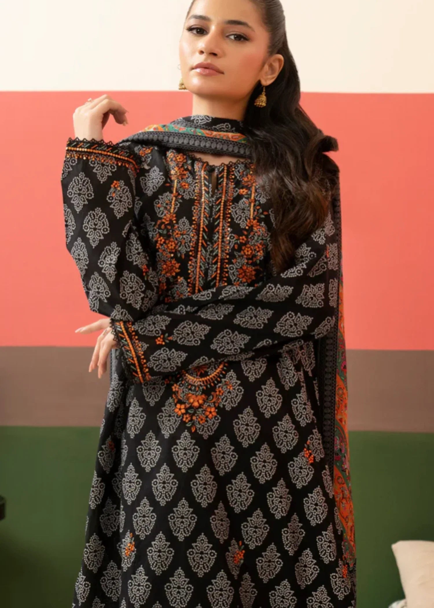 Zellbury Embroidered Kurta Dupatta WPS2521506 Women 3pcs