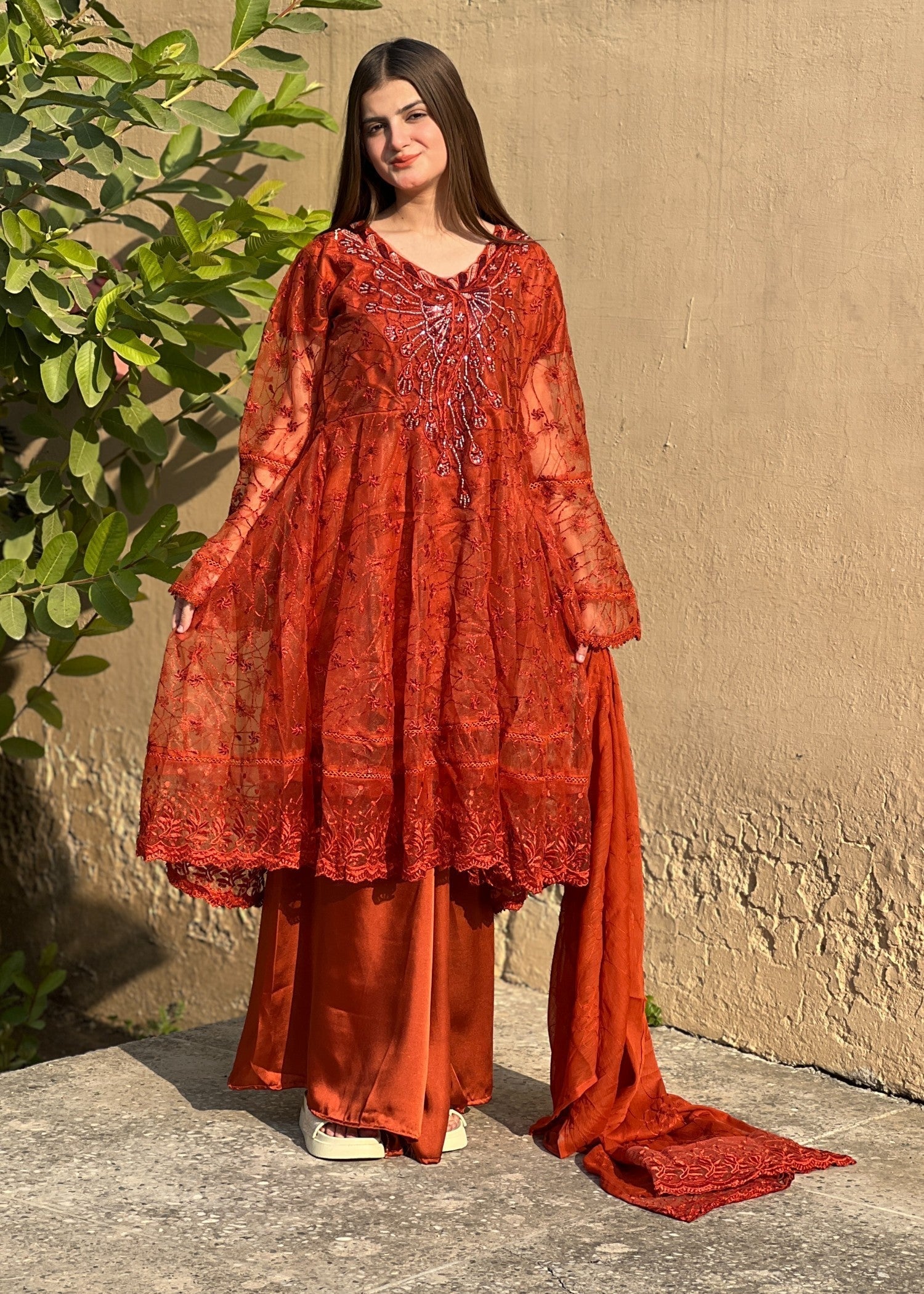 Four Season Boutique DILNOOR FROK RUST Women 3pcs