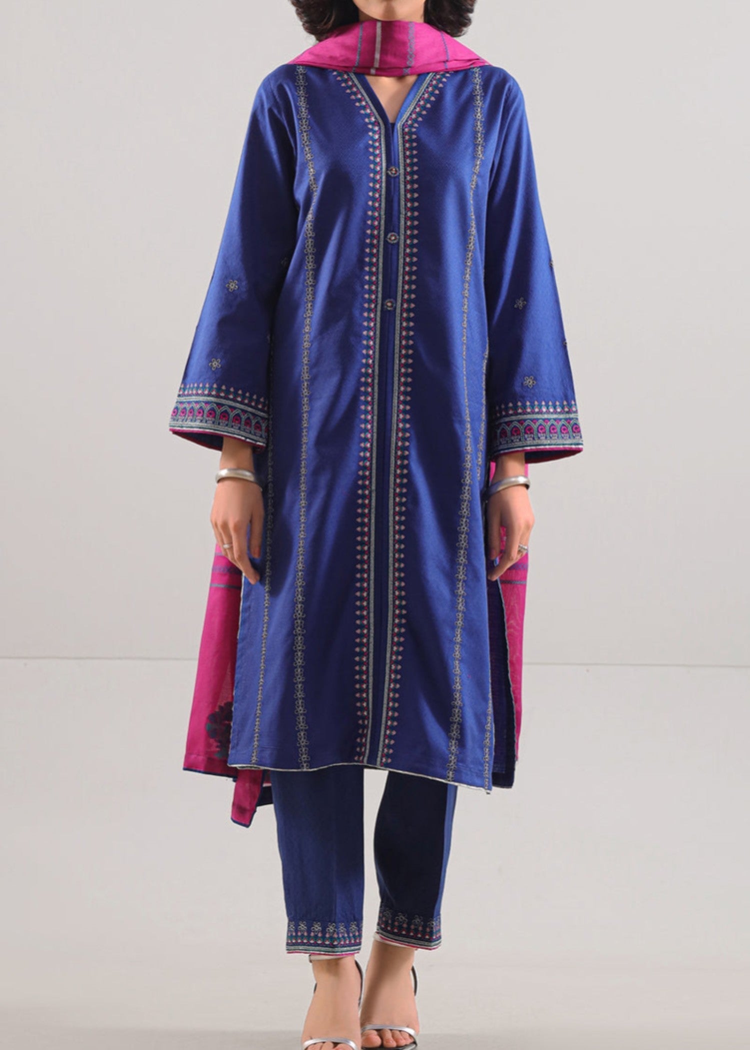 Saya Luxury Pret Embroidered Cotton Jacquard Stitched W3LP 079 Women 3pcs