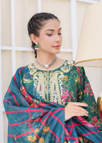 AATIQA Printed Pure Lawn Embroidered 14 Women 3pcs