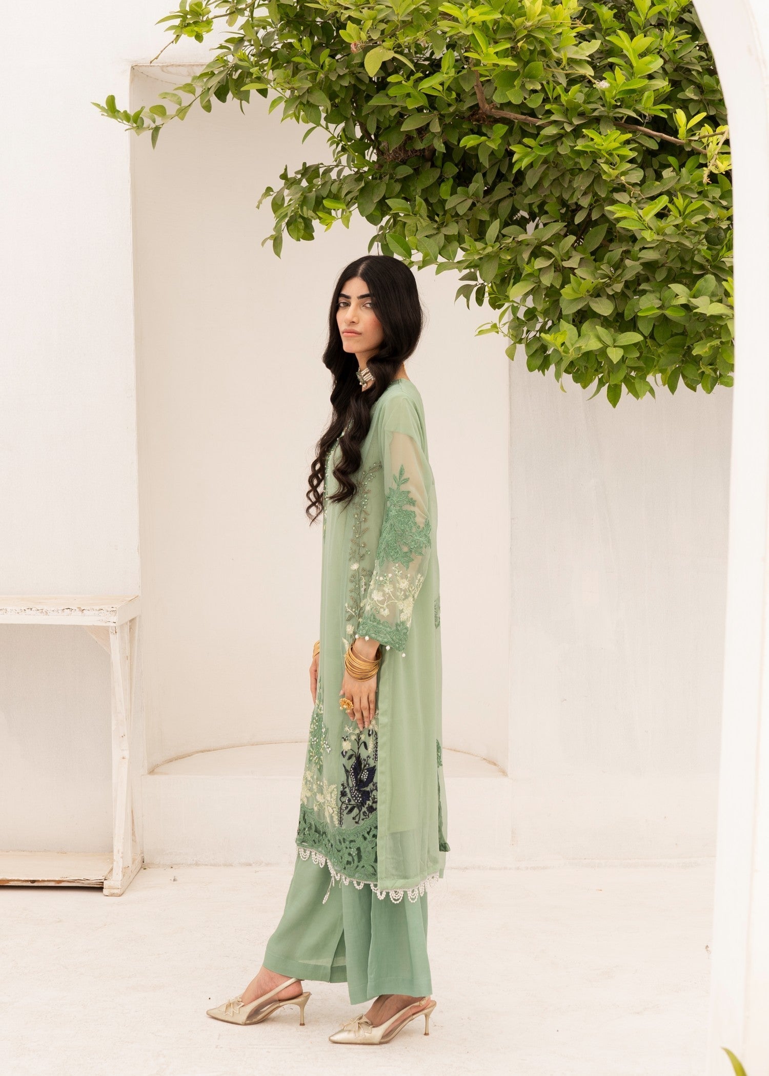 Pehnawa By Bin Akram’s Green Glory | Chiffon Women 3pcs