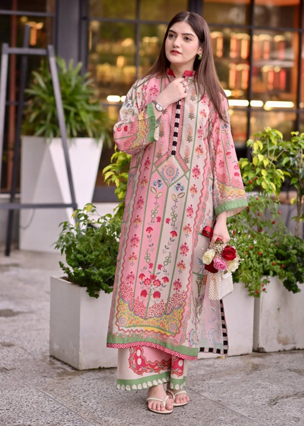 Midway Arts Pretty pink Long Women 2pcs