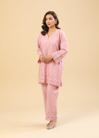 Zenyre Pink Chikankari Set Women 2pcs
