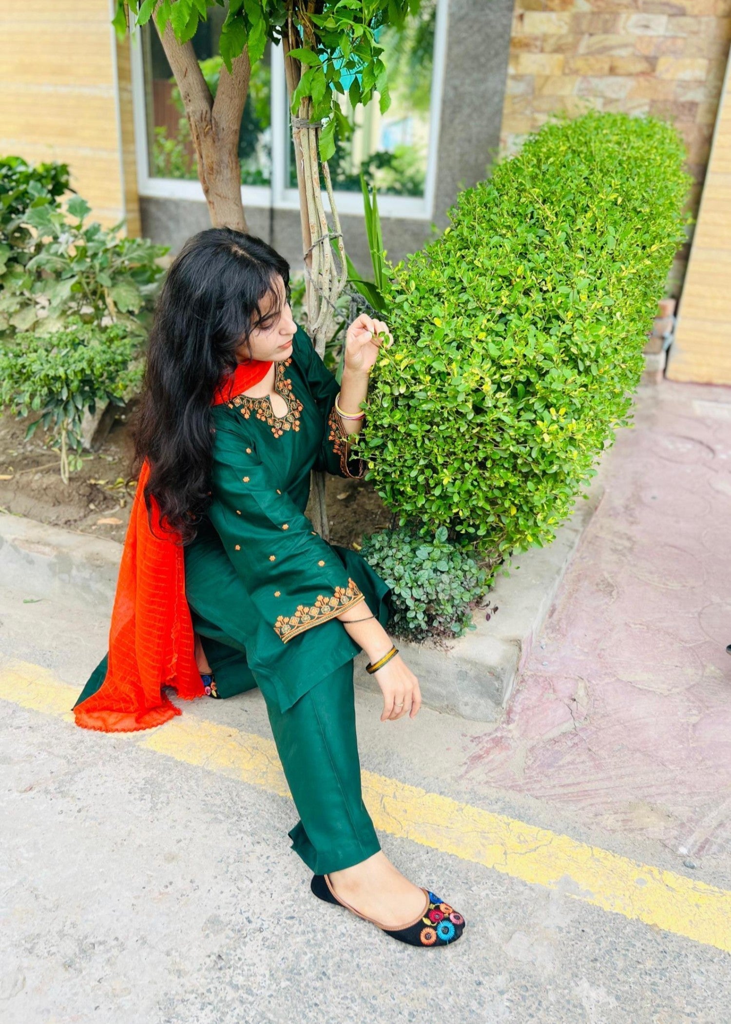 Rosyribbons Amerald Stitched Women 2pcs