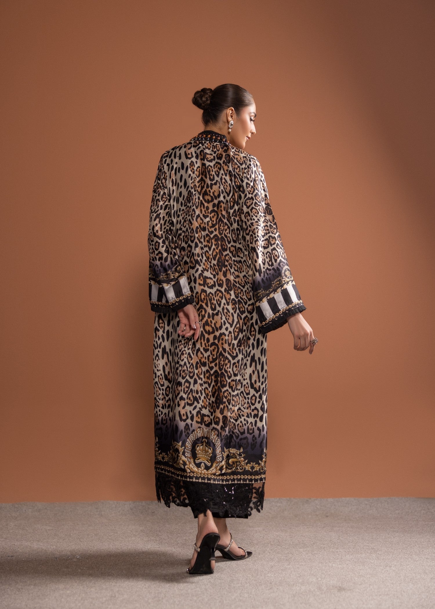 Alyssa LEOPARD PRINT SILK ALN22 Women 2pcs