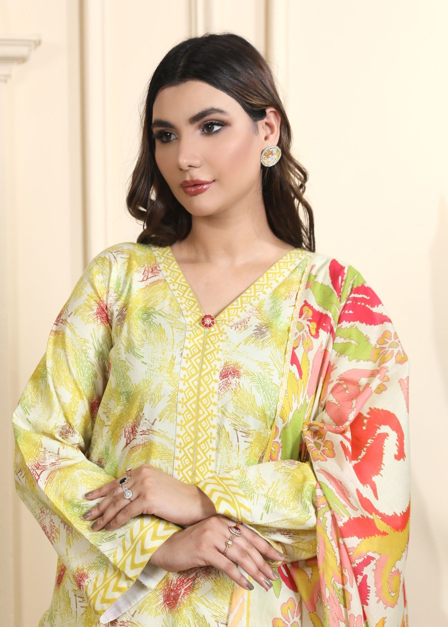 Jazayn Digital Printed Cambric Suit (CL 7A25) Women 3pcs