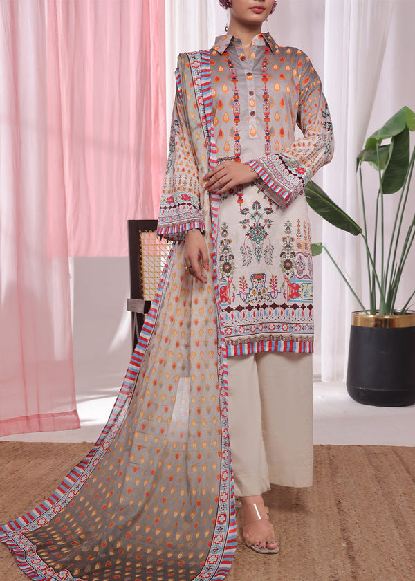 Aanchal Printed Lawn Stitched Suit Sahar Women 3pcs