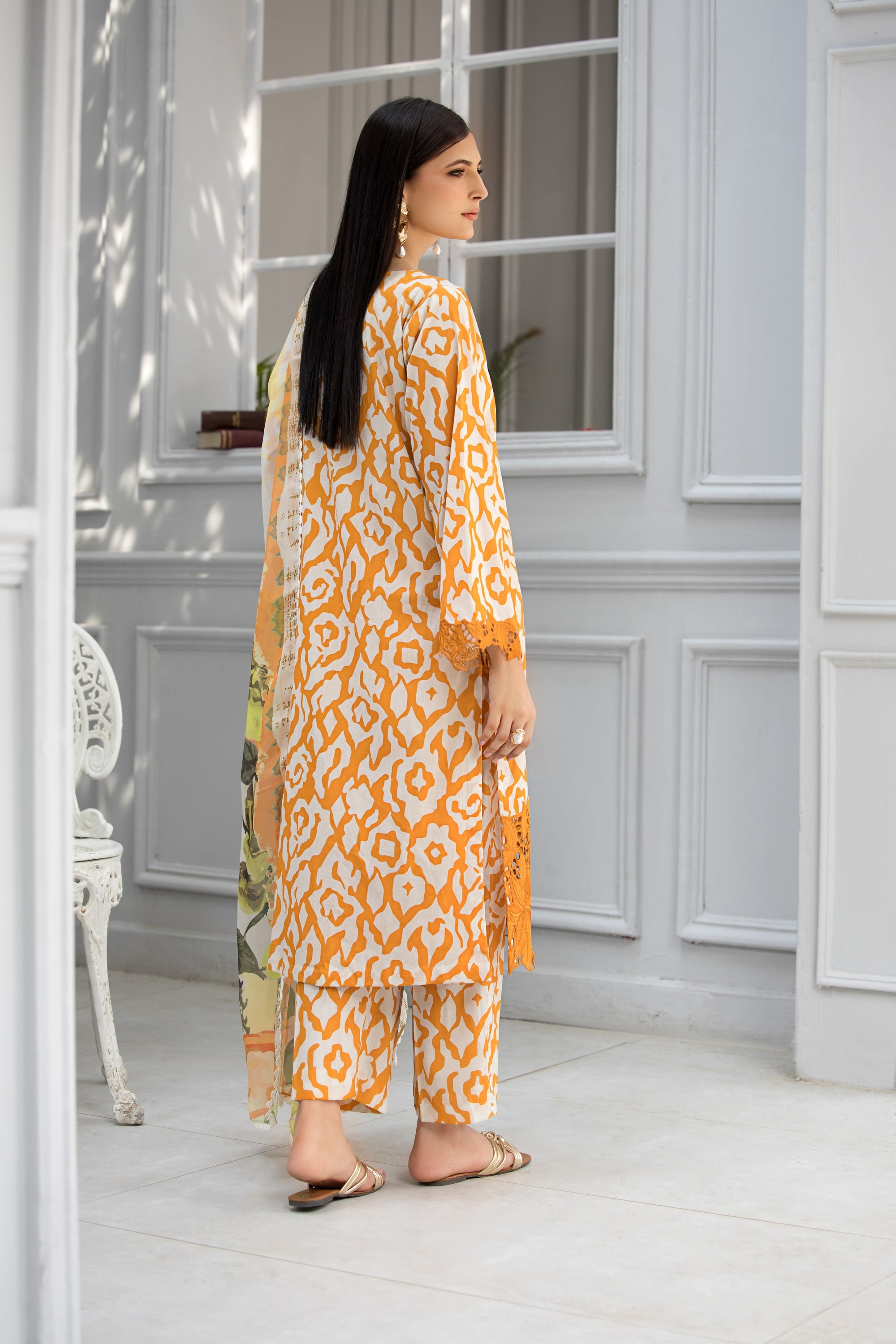 Afiay Clothing Naranji Women 3pcs