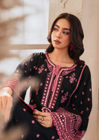 Tehzeeb Libas BLACK ROSE EMBROIDERED Women 2pcs