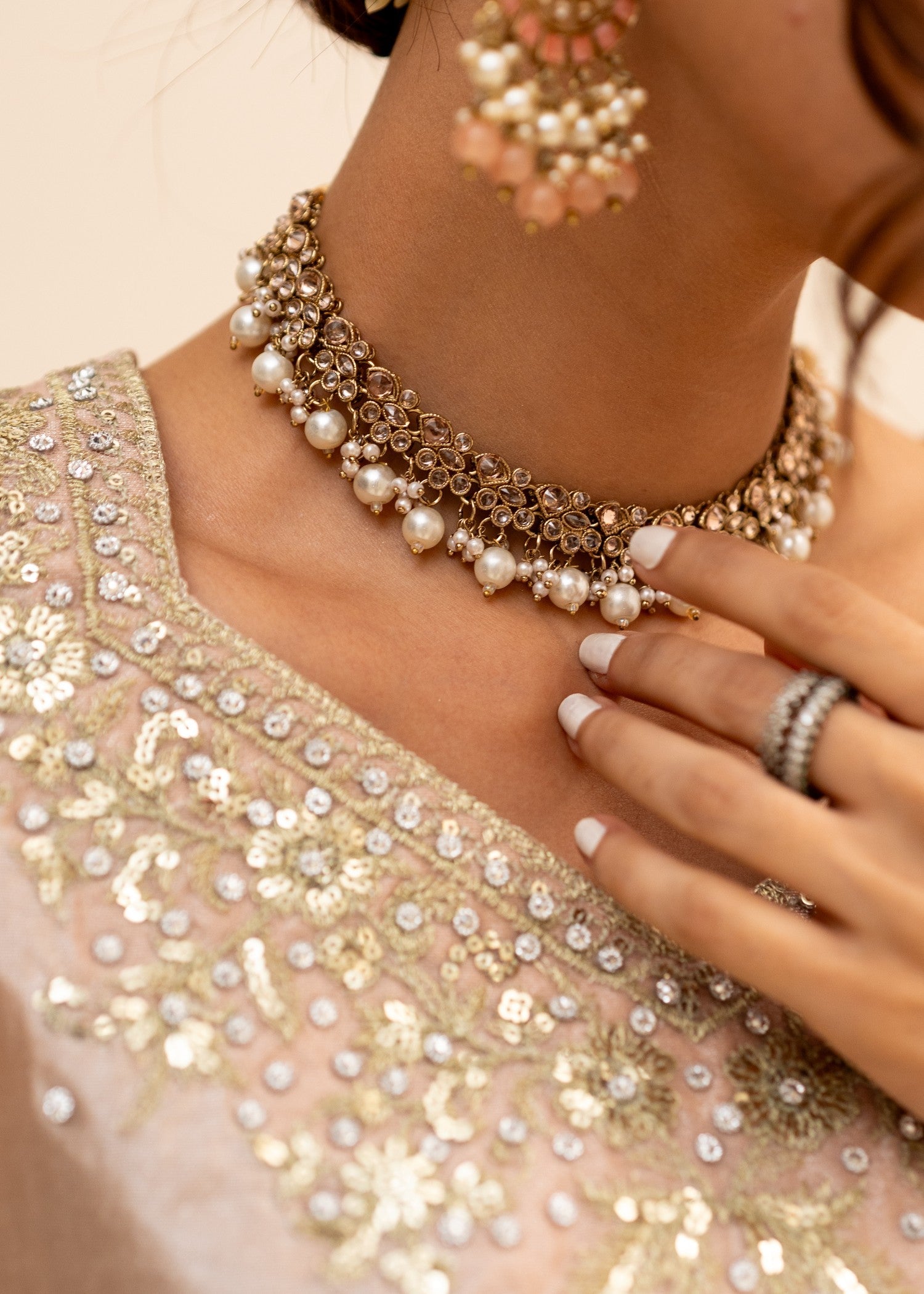 Alyssa Tea Pink suit ALL407 Women 3pcs