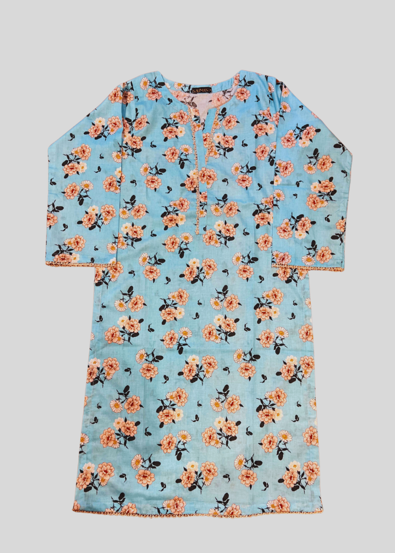 Salimas Lawn Stitched Suit – Blue Blossom Charm Women 2pcs