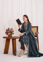 Yolo Pret Embroidered Silk Karandi with Embroidered Border Shawl AML W25 0031 Women 3pcs