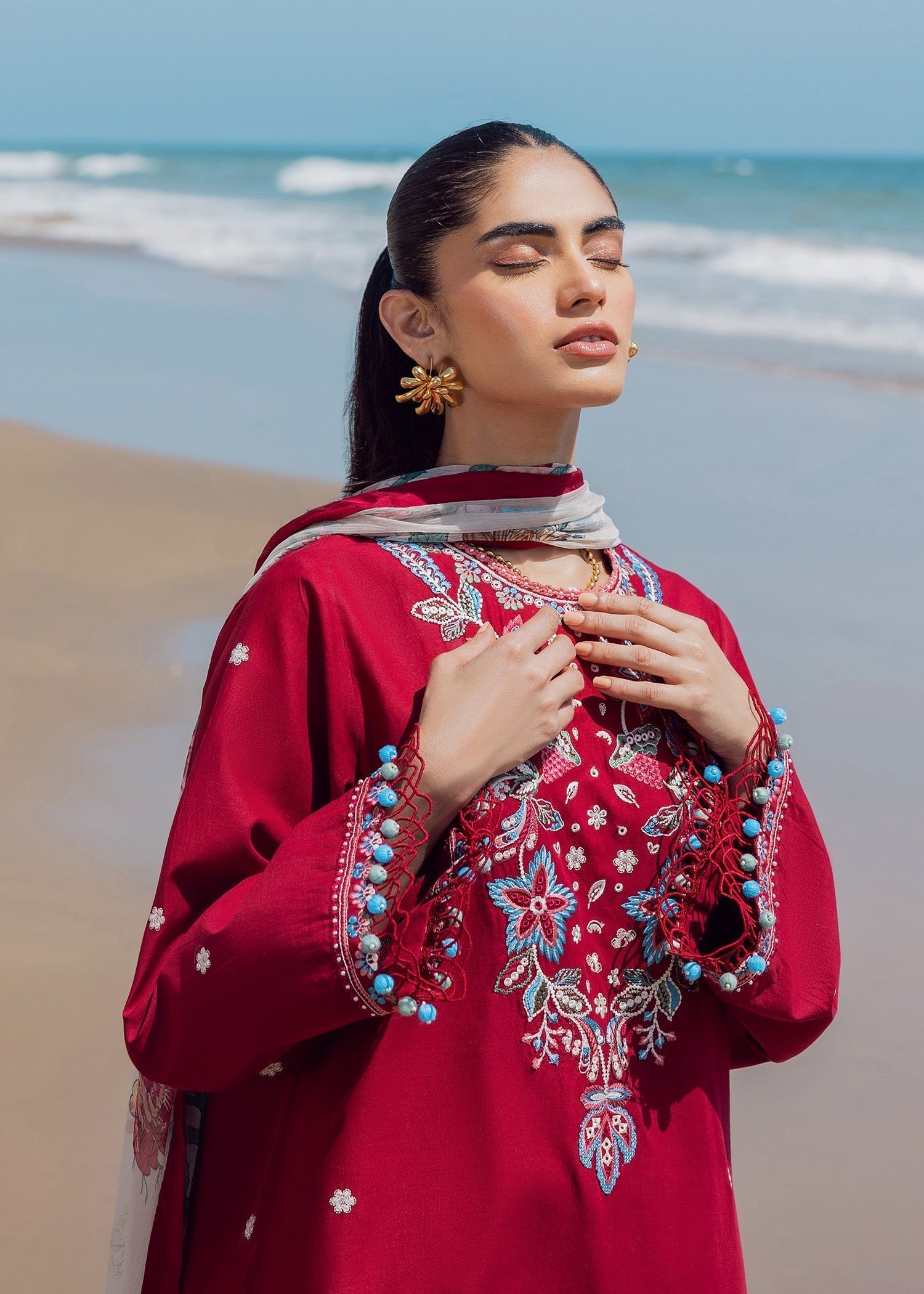 Sadaf Fawad Khan Floral Paisley Women 3pcs