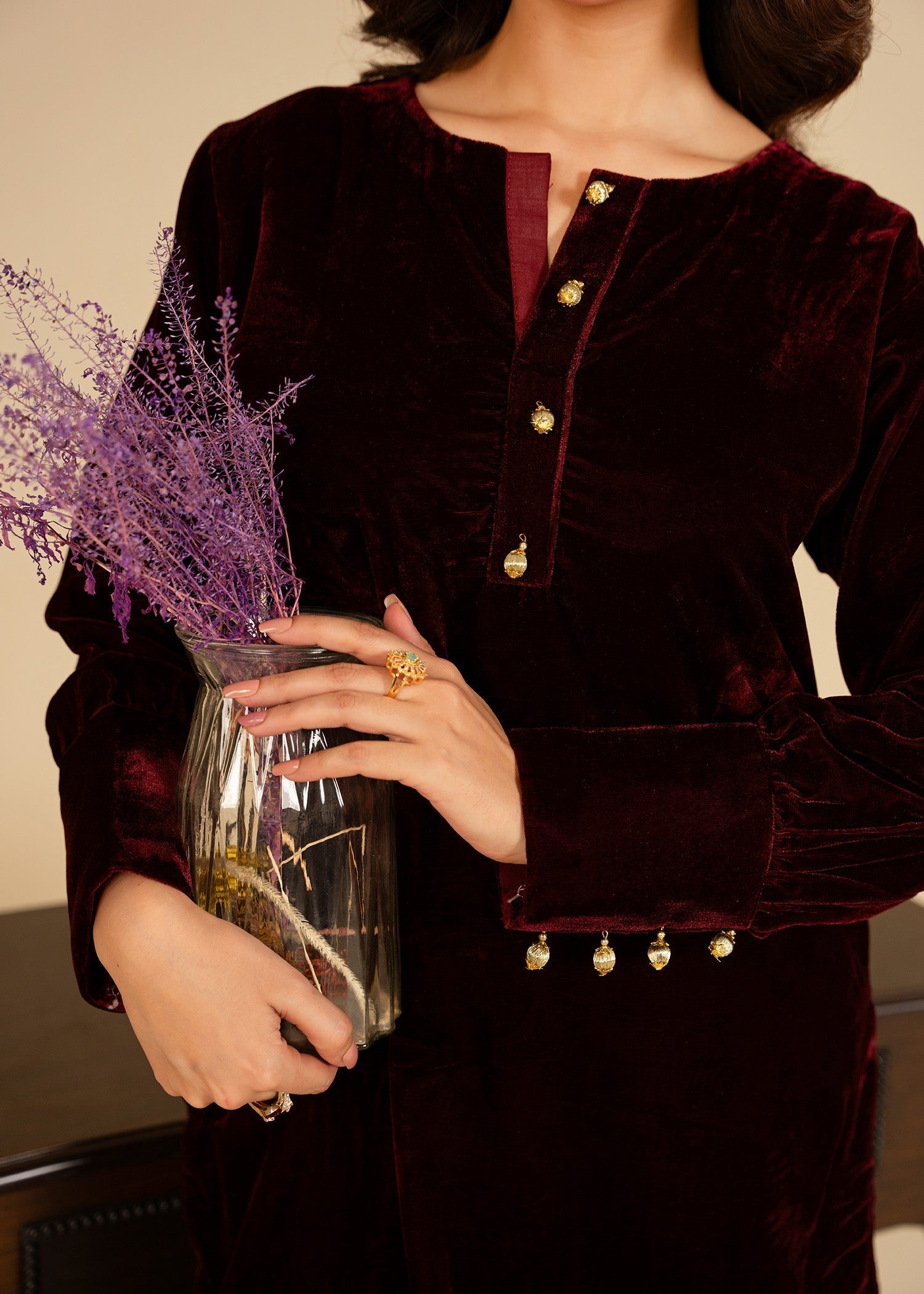 Momin Online Maroon Luxe Women 2pcs