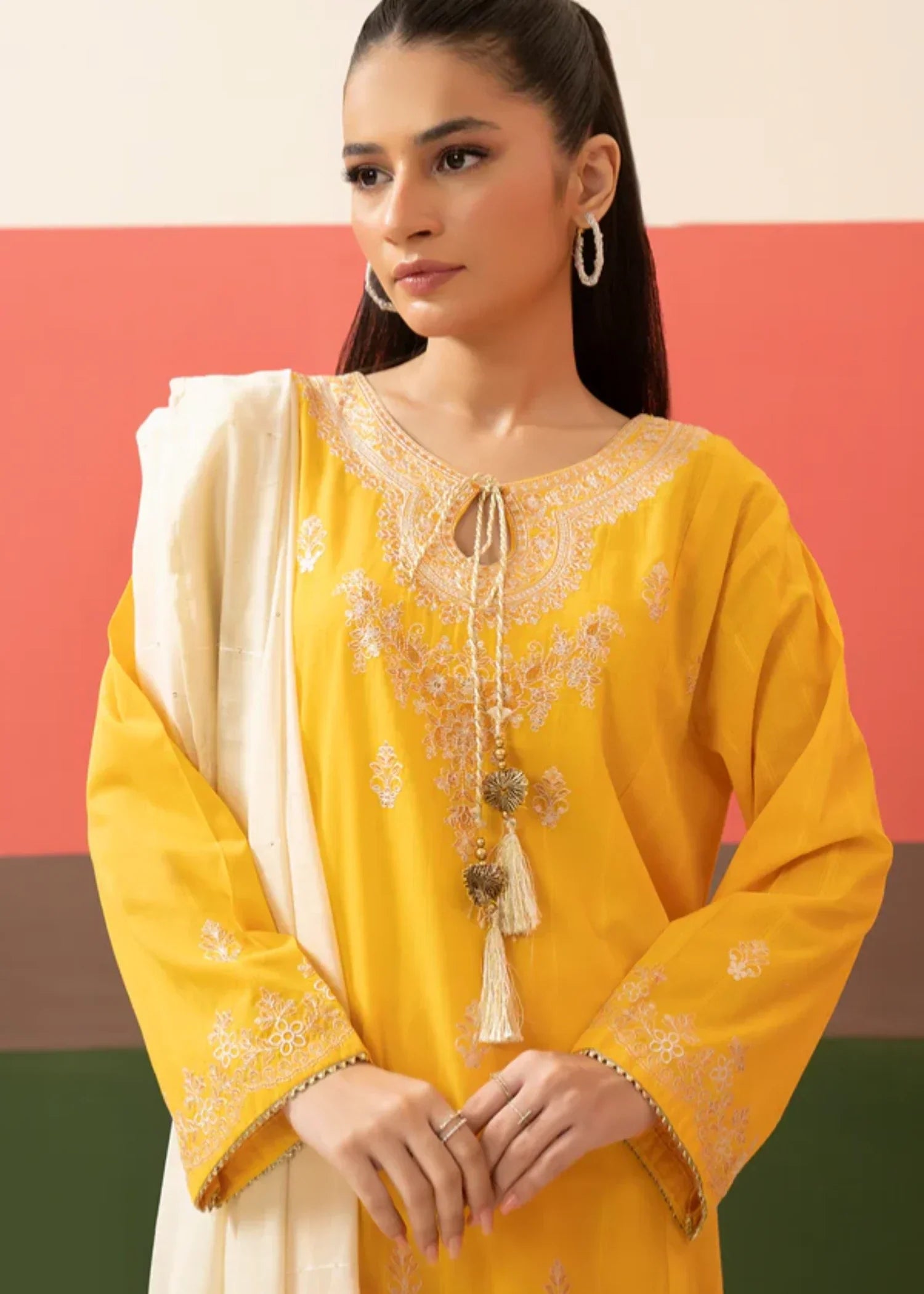 Zellbury Embroidered Kurta Dupatta Trouser WPS2531631 Women 3pcs