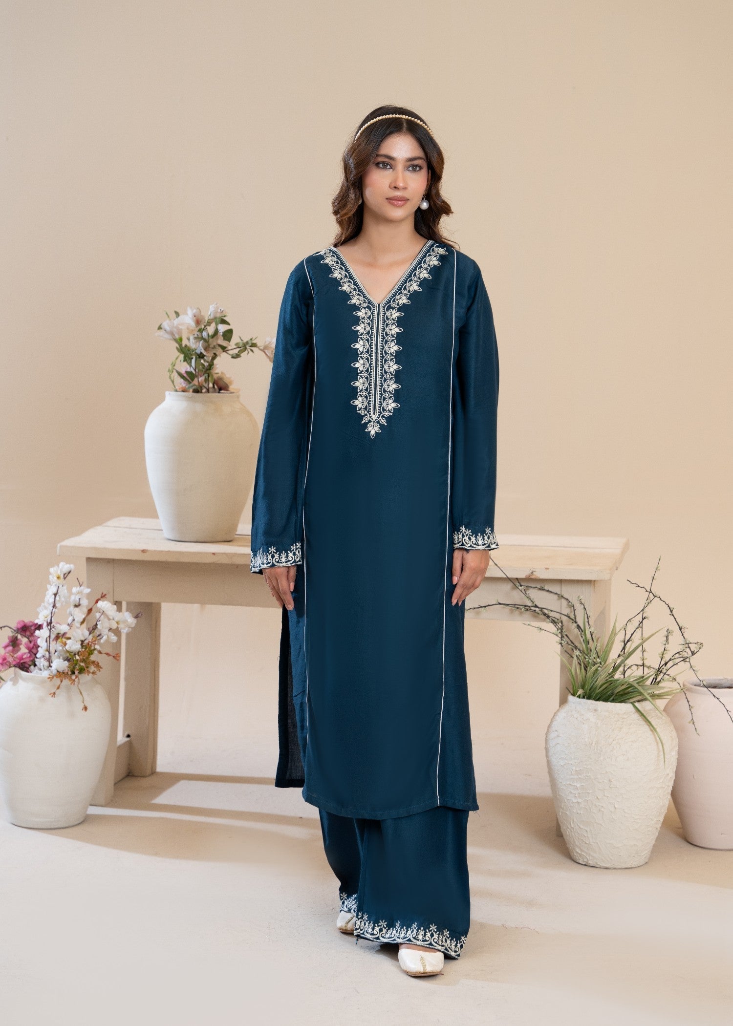 Sajfi Closet Feroza Embroidered Stitched Suit for Women Women 2pcs