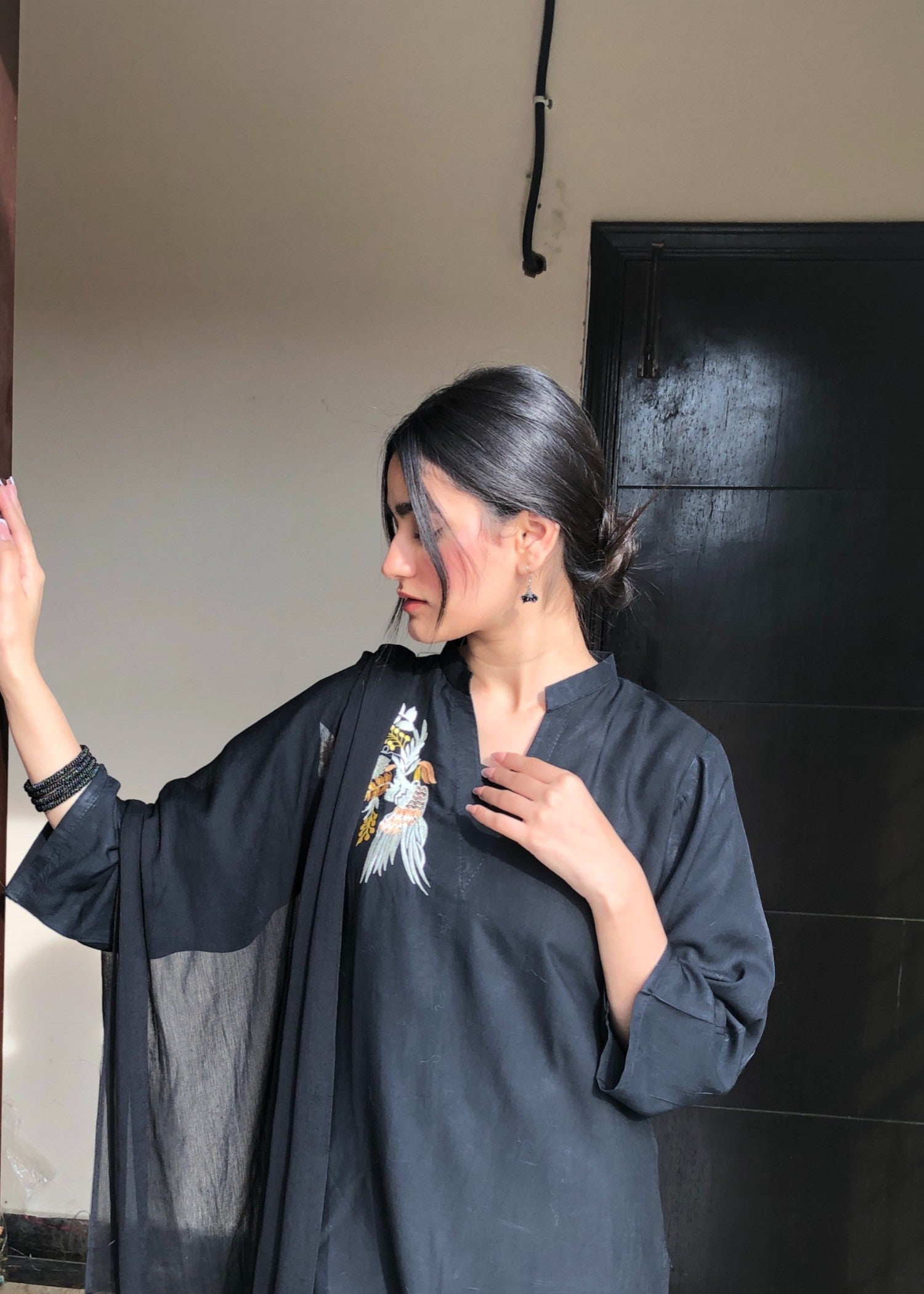 Chaudhary Arts Zoe Black Embroidered Women 2pcs