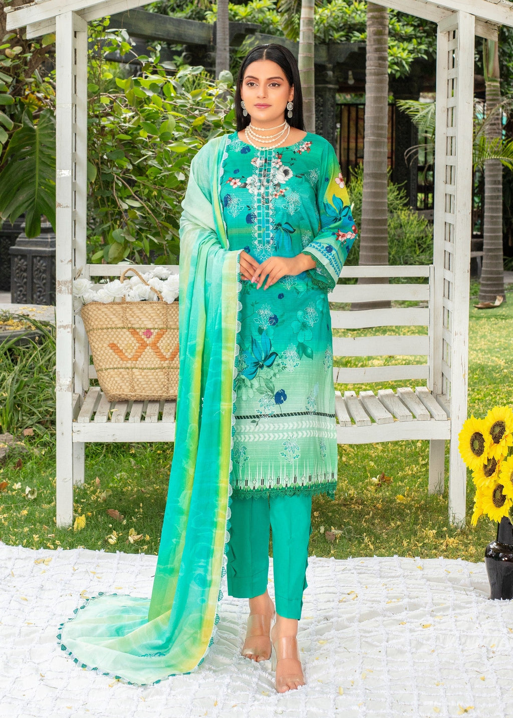 Ayeza Collection Aqua Kurta Set 03 Women 3pcs