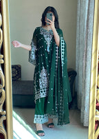 Four Season Boutique MEERA FROK BOTTLE GREEN Women 3pcs