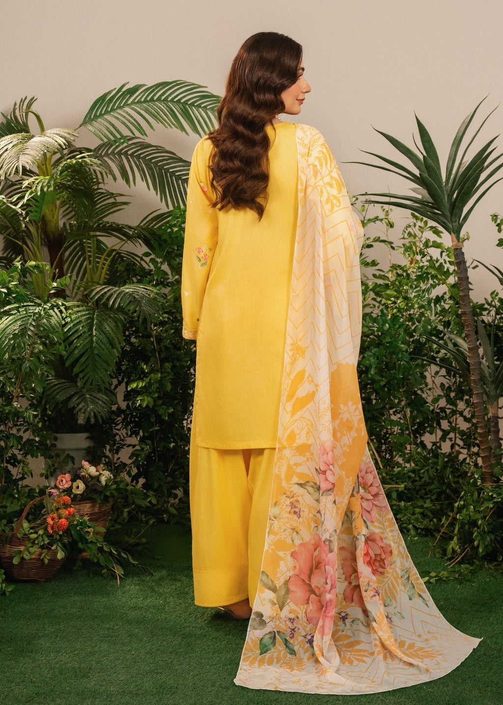 Tehzeeb Libas YELLOW SUNFLOWER Women 3pcs