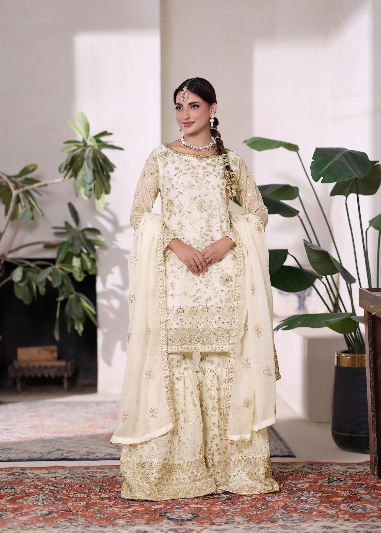 Abaan Zohan Riwaj off White Women 3pcs