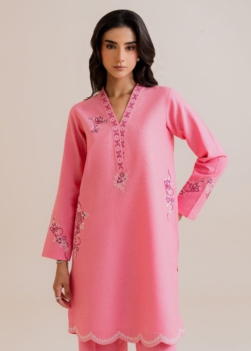 Kiara Lire– Embroidered Co ords Khaddar Set Women 2pcs
