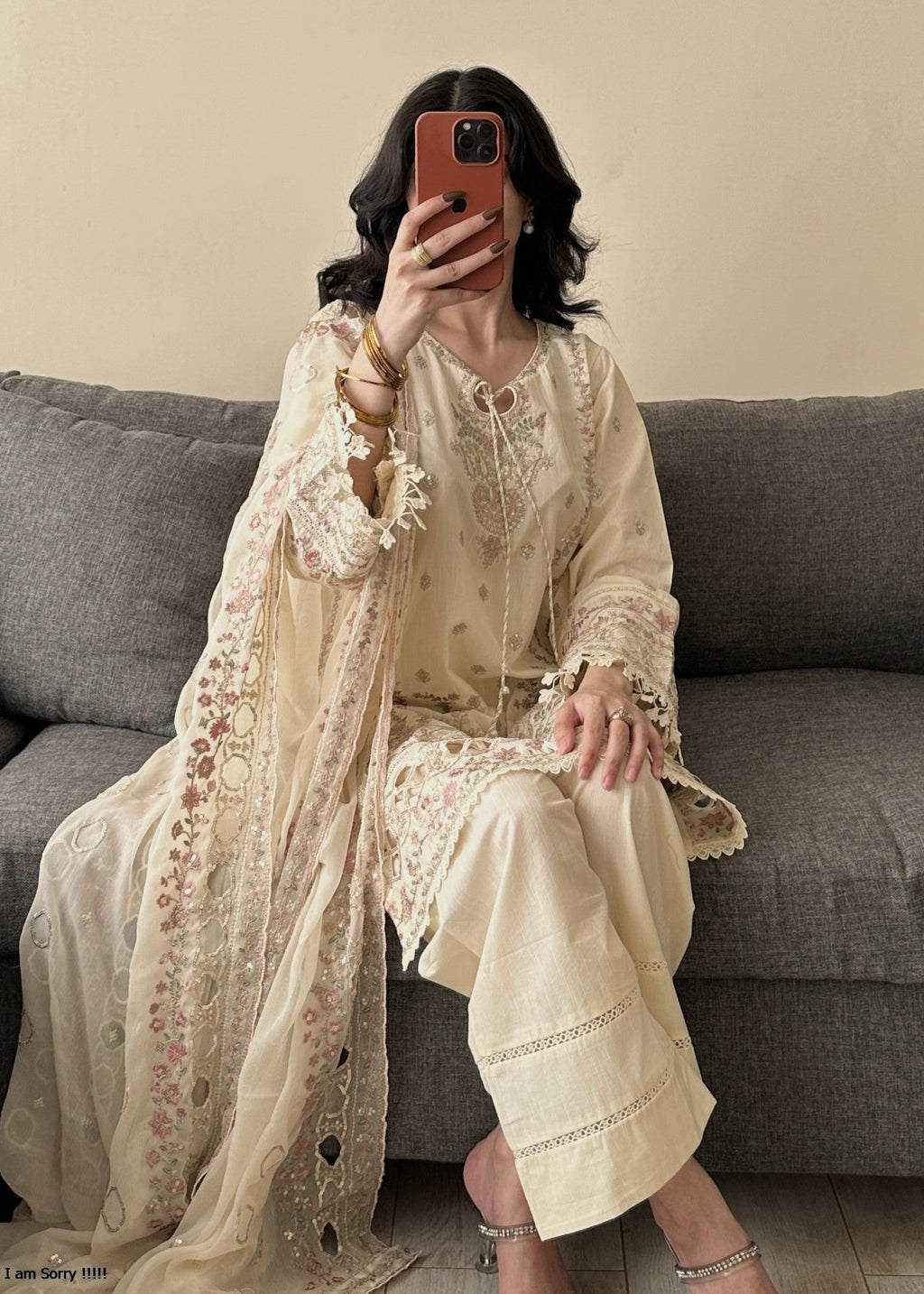 Bin Tayyab (BT006287 CRM) Women 3pcs