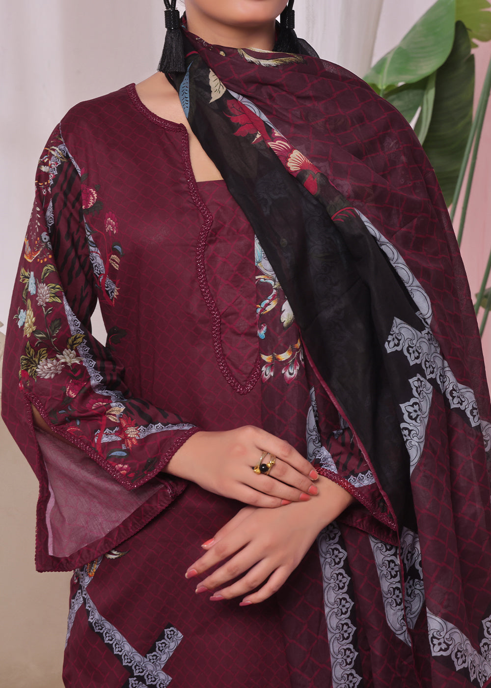 Aanchal Printed Lawn Suit Gulzar Women 3pcs