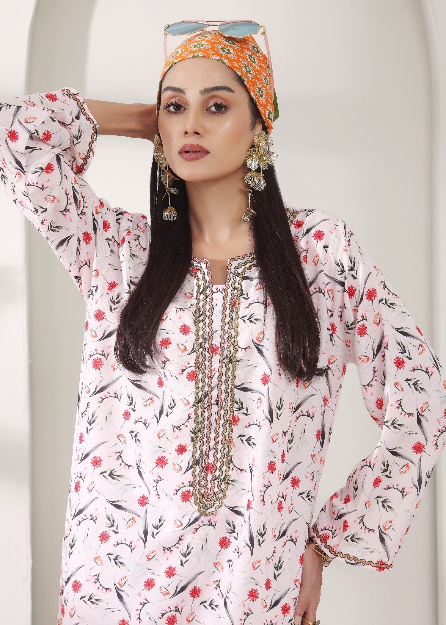 Madiha Gohar Powder Pink Printed Women 2pcs