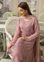Maira Fashion Lilac chiffon sharara Women 4pcs