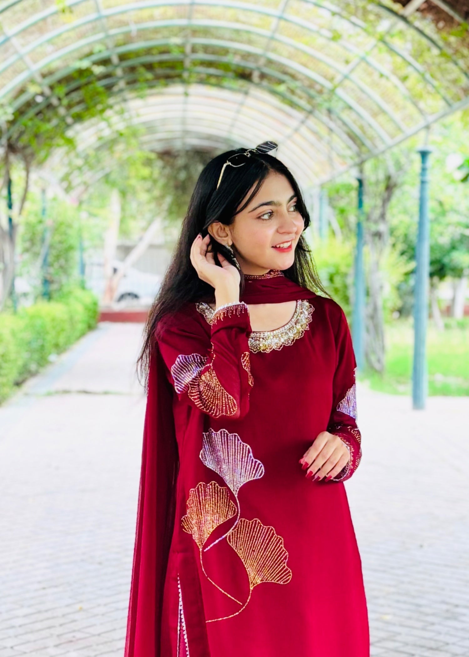 Suits By Sadia MAROON IRON STONE Women 3pcs