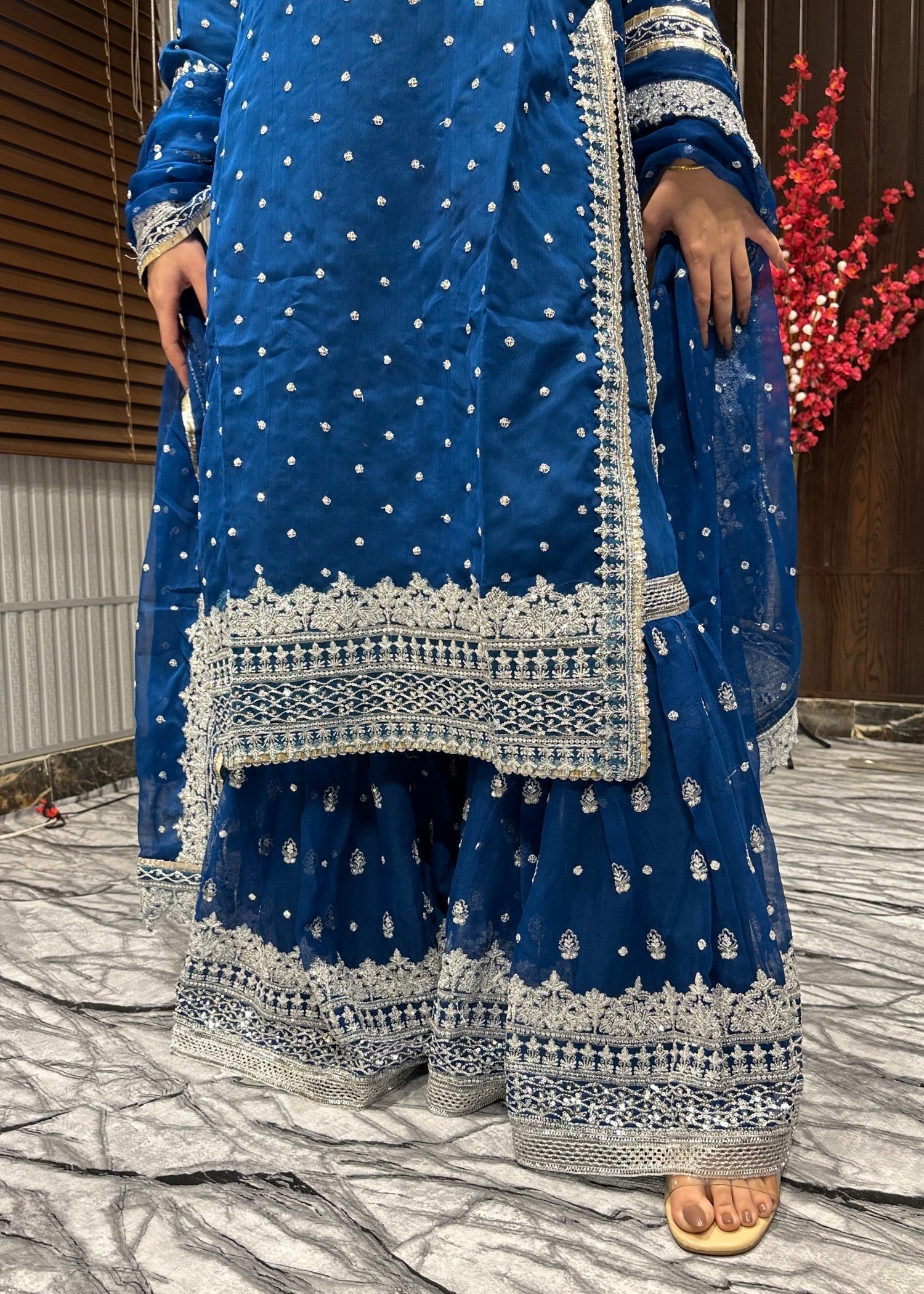 Four Season Boutique HASEENS FARSHY TEAL BLUE Women 3pcs