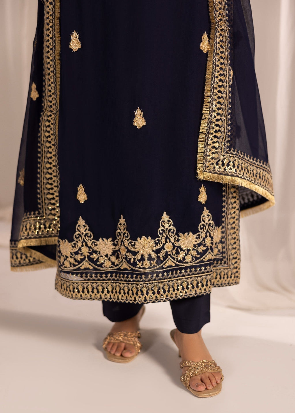 Alyssa NAVY BLUE SUIT ALN19 Women 3pcs