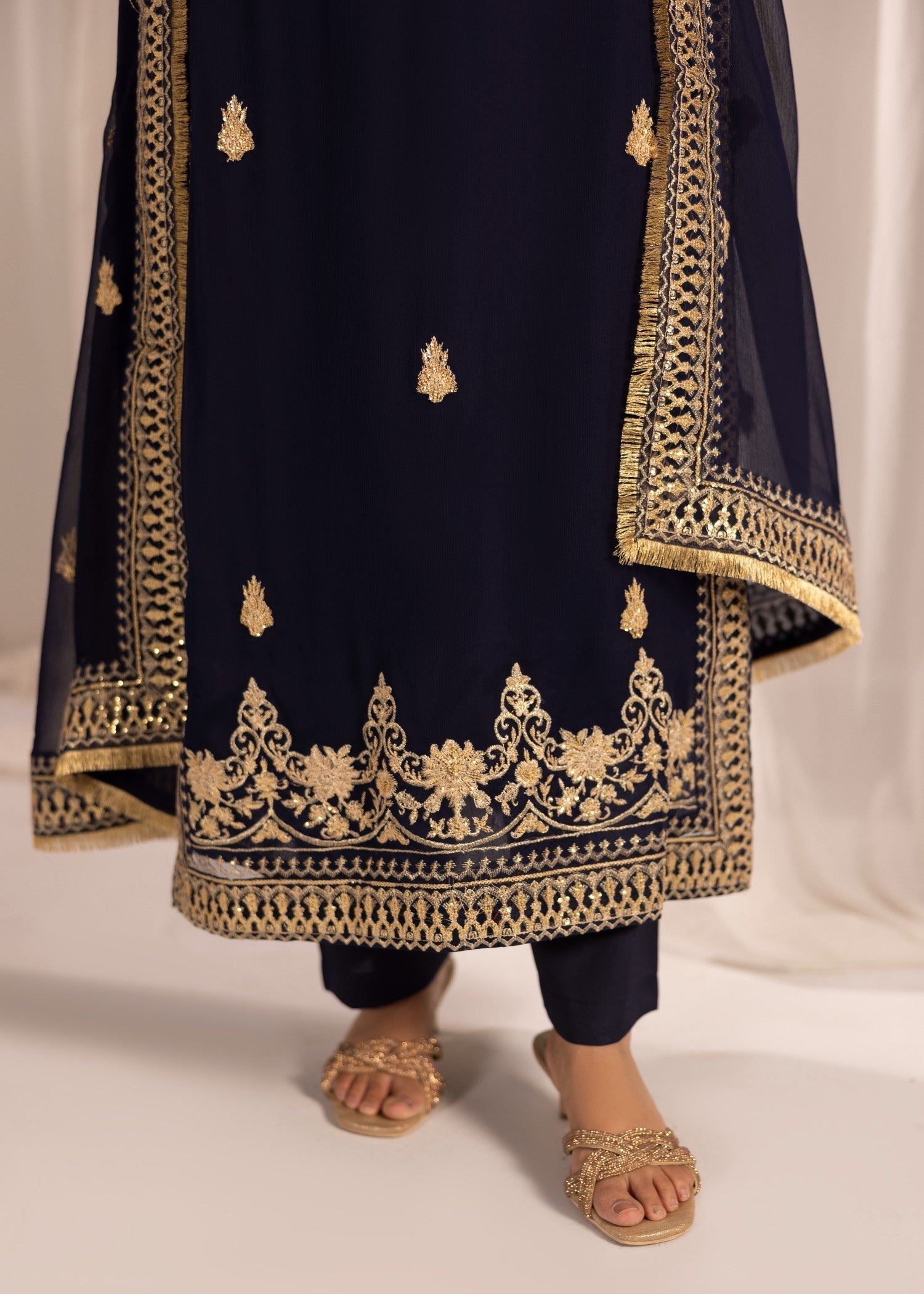 Alyssa NAVY BLUE SUIT ALN19 Women 3pcs