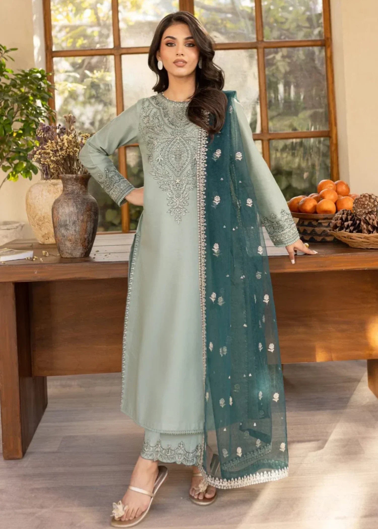 Stylish Collection SEA SAND EMBROIDERED Women 3pcs