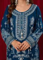 Hkb Officials Noorah Teal Blue Women 3pcs