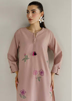 Peach Republic Tea Pink Embroidered Dress 01 Women 2pcs