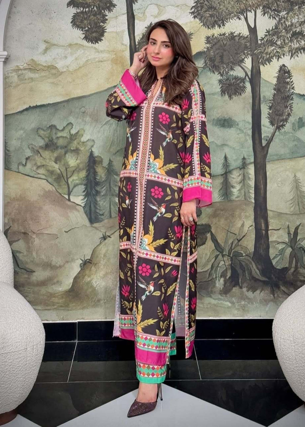 Tehzeeb Libas TABIR LONG CORD SET Women 2pcs