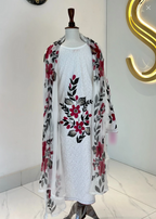 Symas Pink Hand Painted Shirt and Dupatta Women 2pcs