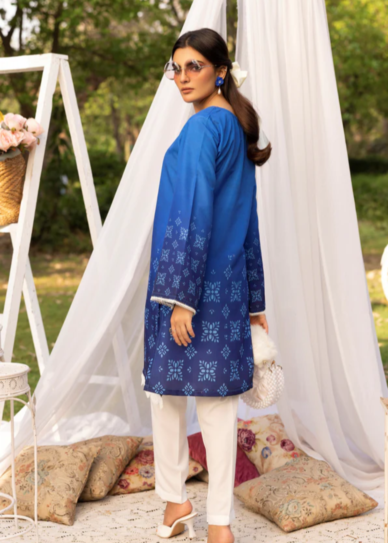 Aik Pret Azure Bloom Kurta CRP25 139 Women 1pcs