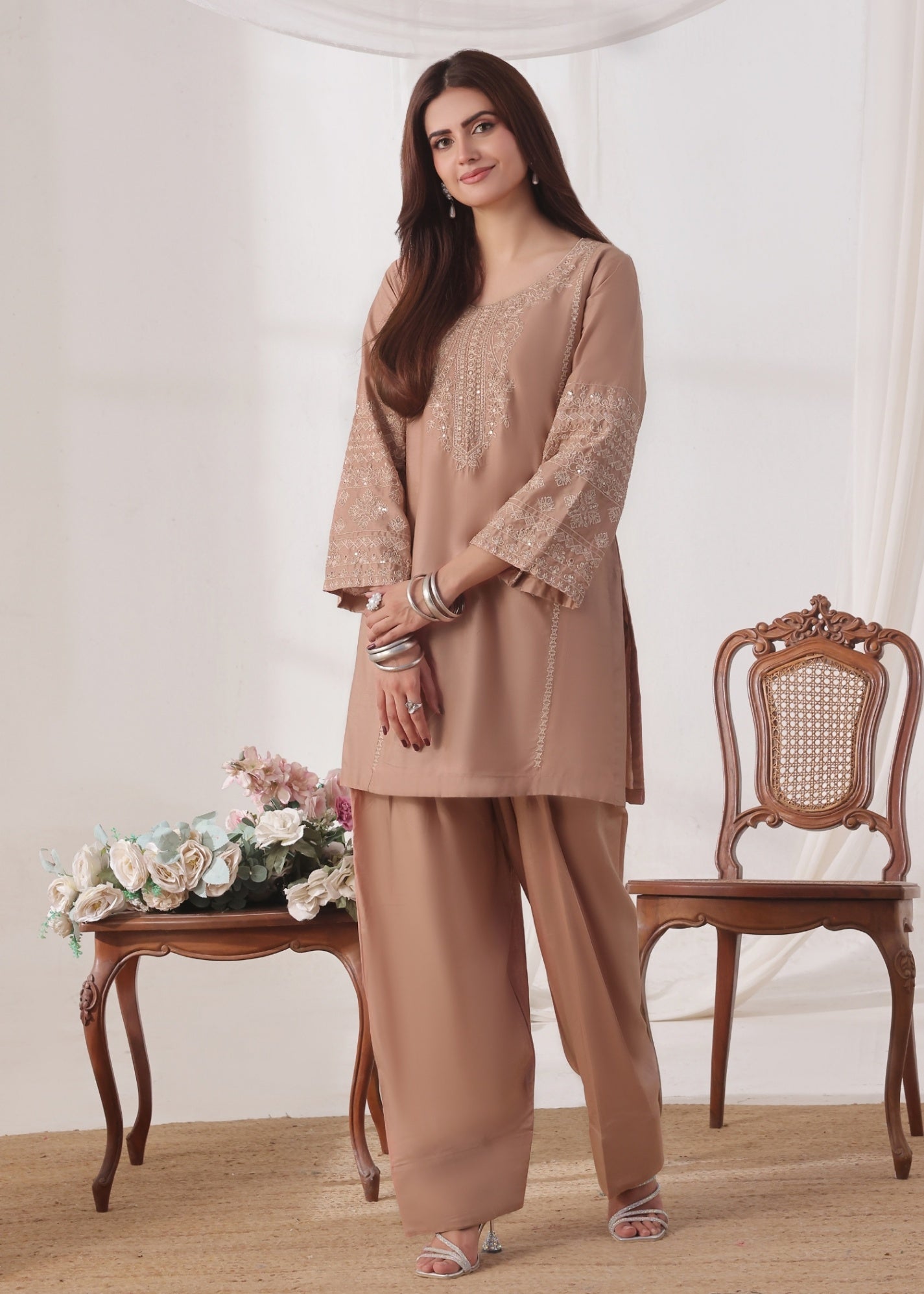 Ayra Pret Zauq Melon Pink Women 2pcs