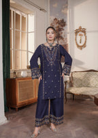 Gulposh Momal (Embroided ) Blue Women 2pcs