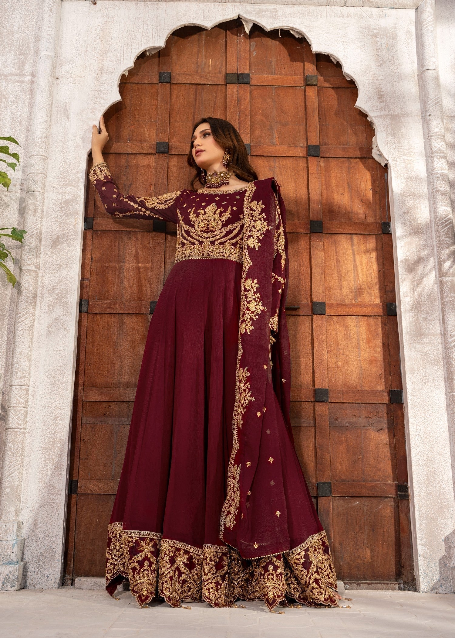 Kanwal Zainab Maroon Grace Women 3pcs