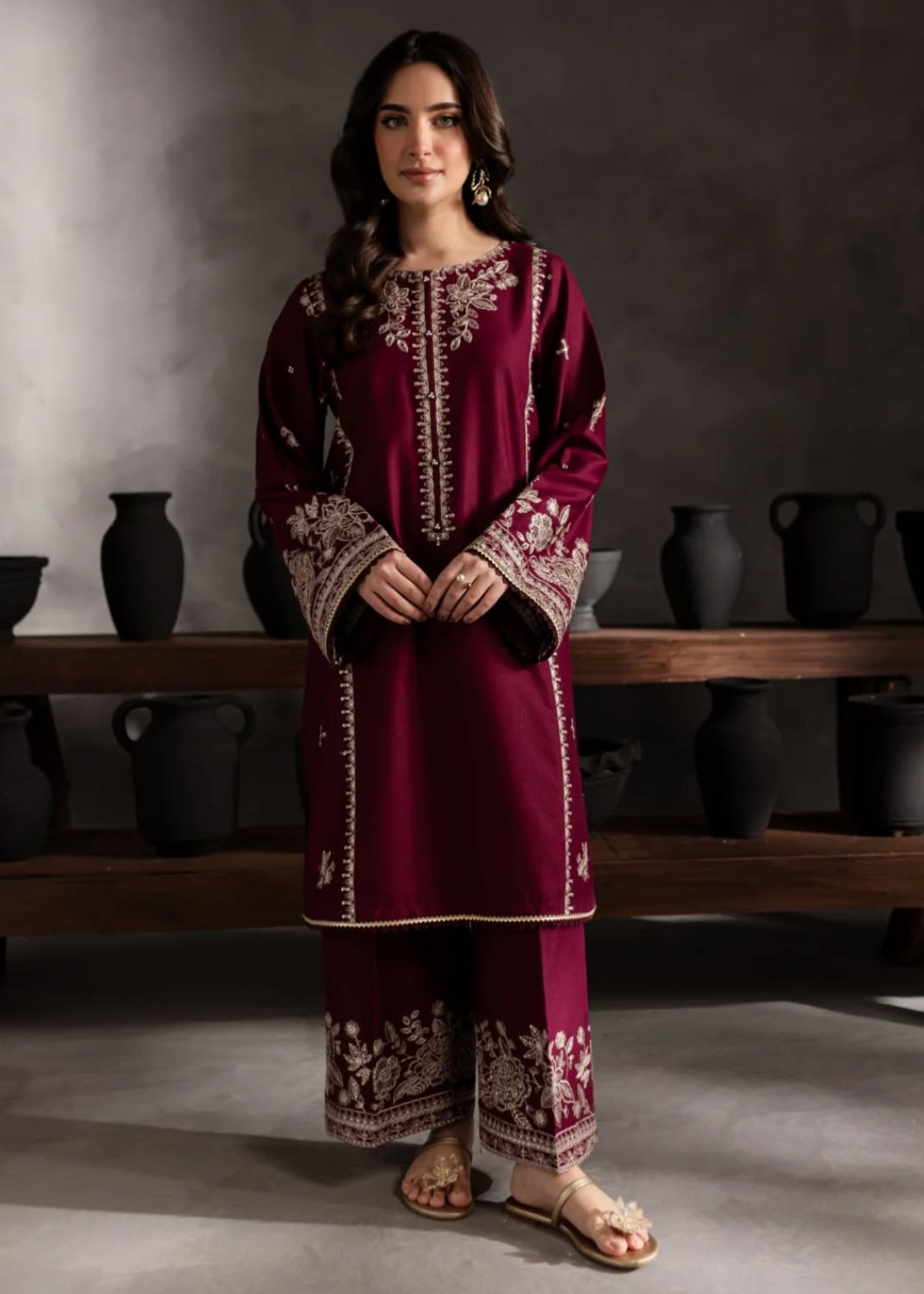 Tehzeeb Libas SAJNI EMBROIDERED Women 2pcs