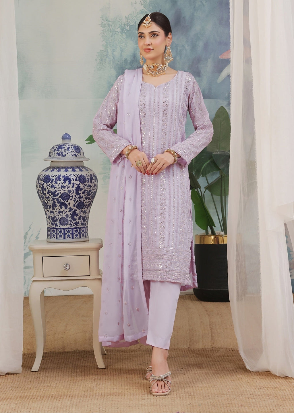 Abaan Zohan Chandni Lilac Women 3pcs