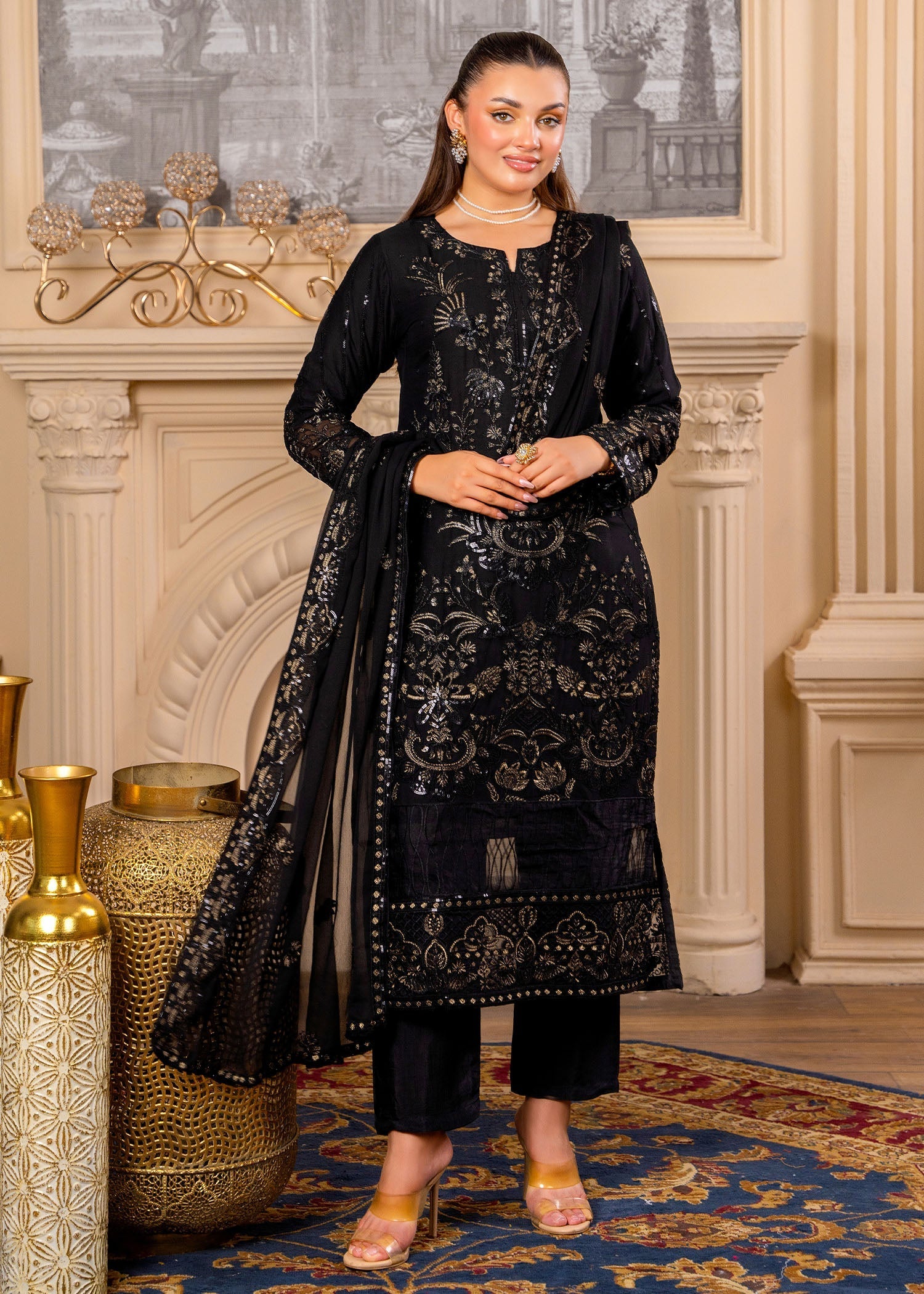 Zahab By M Siyah Sitara Women 3pcs