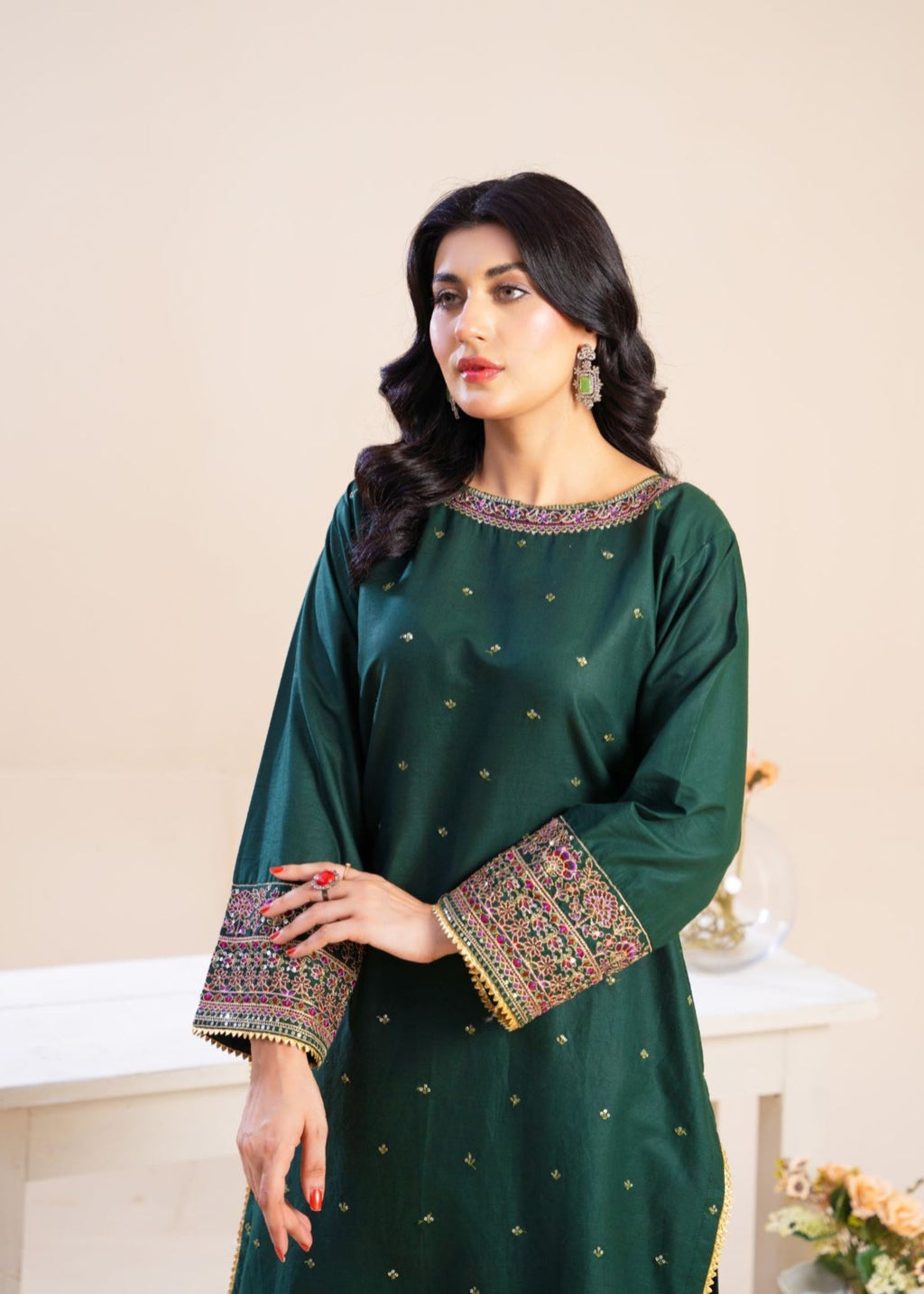 Zeenat & Zoha B GREEN Festive Women 3pcs